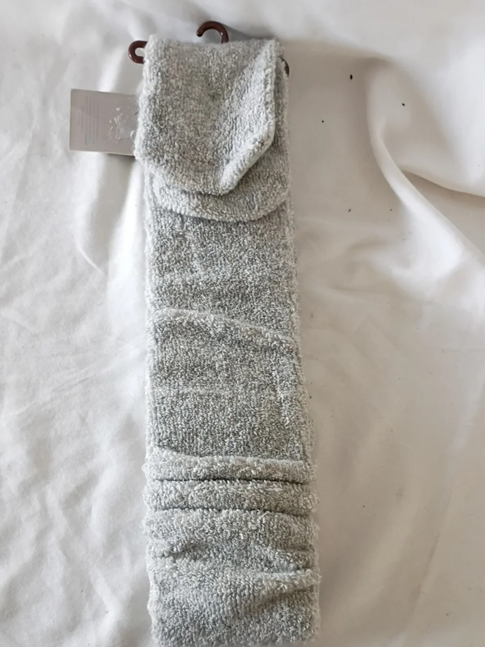 NWT Lemon Women's Over The Knee-High Plush Socks in Light Gray Winter Fall Boots